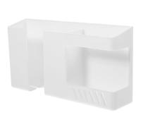 GALPADA Soporte para Teléfono de Pared sin Perforaciones, Estante Doble Abs Resistente y Elegante para Carga y Almacenamiento en Casa Mientras Ves Videos