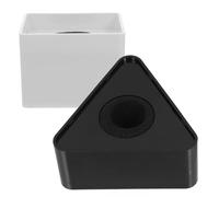 GALPADA Soportes para Logotipos de Micrófono Cuadrados y Triangulares 2 Piezas de Plástico ABS Resistente Portátiles y Compatibles Micrófonos Profesionales para Entrevistas y