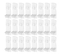 GALPADA Soportes Transparentes para Estantes de Armario de Cocina Clips Autoblocantes de Plástico 60 Unidades Diseño Rectangular Curvo 51X175X22 MM Soporte Seguro para Muebles y