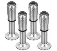 GALPADA Soportes y Clips de Acero Inoxidable 304 para Mamparas de Baño 4 Piezas Patas Resistentes para Particiones en Aseos Públicos