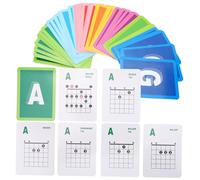 GALPADA Tabla De Acordes De Guitarra Eléctrica y Acústica 49 Piezas Póster De Práctica Papel Recubierto Para Principiantes Guía Didáctica De Diagramas Musicales y Entrenamiento Básico