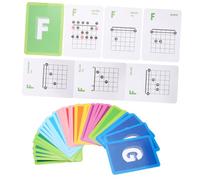 GALPADA Tabla de Acordes de Guitarra Eléctrica y Acústica para Principiantes 49 Piezas en Papel Recubierto Duradero Guía Visual Plegable para Práctica y Aprendizaje Infantil y Adulto