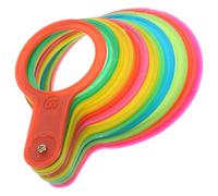 GALPADA Tabla Medidora de Frutas de Plástico Multicolor, Calibre de Diámetro Ajustable 55-110 Mm para Cítricos y Melocotones, Herramienta de Medición para Clasificación en Color Aleatorio