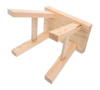 GALPADA Taburete de Madera Maciza para Pequeño Taburete de 24X15X23 CM Asiento Esquinas Redondeadas Adecuado como Reposapiés Cocina y Baño