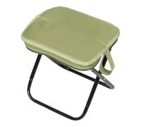 GALPADA Taburete Plegable Multifuncional Pequeño de Acero al Carbono Tela Oxford, Ligera y Compacta para Camping, Pesca y Senderismo, Silla Portátil Almacenamiento, Color Invierno Verde,