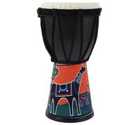 GALPADA Tambor Djembe Infantil Ligero con Piel de Cabra Sonido Auténtico Diseño Jirafa para Clases de Música y Casa