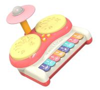 GALPADA Tambor Infantil Multifuncional Rosa Juguete Educativo Musical para Batería de Percusión con Piano Estimula Habilidades Sensoriales y por Música Fácil de Usar y Resistente para