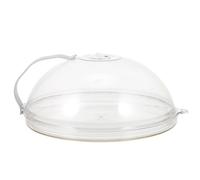 GALPADA Tapa Antisalpicaduras para Acelerar la Cocción para Microondas con Bandeja, Material Pp Blanco, Ventilación Perforada en Cocina
