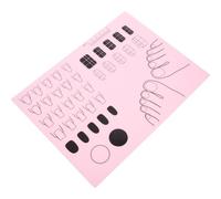 GALPADA Tapete de Silicona Rosa para Estampación de Uñas Fácil Limpieza y Prueba de Combinación de Colores, Alfombrilla Práctica para Manicura y Guía de Pegatinas