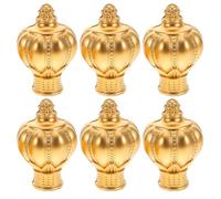 GALPADA Tapones Decorativos para Extremos de Barra de Cortina Cabeza Real Dorada 6 Unidades Accesorios para Barra de Cortina Ajuste Seguro Protección contra Suciedad para Ventana y Boho