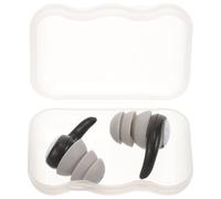 GALPADA Tapones Oídos Reutilizables Reducción de Ruido, Silicona Negra, Talla L Grande, Resistentes al Agua y Diseño de Triple Capa para Dormir, Nadar y Bloquear Ruido Ambiental