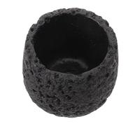 GALPADA Tarro de Cerillas de Cemento Negro Resistente al Clima Gran Capacidad para Almacenar Cajas de Fósforos, Diseño Rústico Adecuado para Uso en Exteriores y Restaurantes