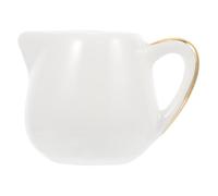 GALPADA Taza para Verter Leche de Cerámica de Color Claro Grande, Jarra de Leche para Espumar Café, Recipiente Versátil para Salsa y Crema, Adecuado para Uso Doméstico en Cocina y Comedor