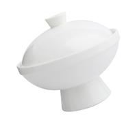 GALPADA Tazón de Cerámica Blanco para Servir Sopa y Guiso de Nido de Pájaro Elaboración Delicada y Diseño Hermoso, Adecuado para Familias y Cocina