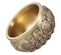 GALPADA Tazón Decorativo de Latón Chino para Oficina y Hogar Cuenco de con Diseño de Cornucopia Adorno de Feng Shui para Suerte y