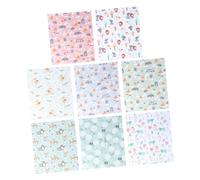 GALPADA Tela de Algodón para Patchwork de Bricolaje 8 Piezas Estampadas Multicolor para Costura Artesanal y Proyectos Creativos Infantiles