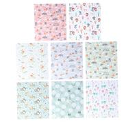 GALPADA Tela de Patchwork de Algodón Colores Variados y Diseño Impreso para Manualidades 8 Piezas Seguras Adecuado para Proyectos Creativos Infantiles