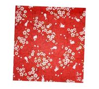 GALPADA Tela Japonesa para Envolver Alimentos Estilo Bento 70X70 CM Pañuelo Multifuncional de Algodón Transpirable Estampado Floral Rojo Adecuado para Loncheras Picnic y Decoración de