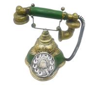 GALPADA Teléfono Antiguo De Resina Vintage Modelo De Teléfono De Disco Retro Decoración Hogar Estilo Europeo Creativo Color Verde Adorno Para Sala y Vinoteca