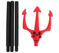 GALPADA Tenedor de Demonio de Cosplay Rojo de Plástico para Disfraces de Halloween, Accesorio Fácil de Llevar y Cómodo al Tacto, Adecuado para Mascaradas y Actuaciones en Escenario