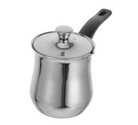 GALPADA Tetera Turca de Acero Inoxidable 360ml, Jarra de Leche y Cafetera Griega, Mango Ergonómico, Uso en Casa y Camping