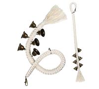 GALPADA Timbre para Perros De Entrenamiento Campana De Cuerda De Algodón Tejida a Mano, Ajustable, 2 Unidades, para Puerta y Comunicación Canina Casa