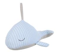 GALPADA Tope de Puerta a Prueba de Viento Forma de Ballena de Dibujos Animados, Tope Decorativo de Tela Suave Azul Claro para Hogar y Oficina, Bloqueador de Puerta Anticolisión, Accesorio