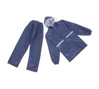 GALPADA Traje de Lluvia Reflectante para Motocicleta, Chaqueta y Pantalón Impermeables Capucha, Doble Capa Oxford Azul Oscuro, Talla XL, Unisex para Motociclismo y Senderismo en Clima