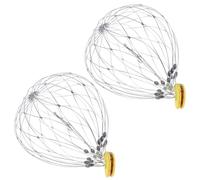 GALPADA Trampas para Cangrejos de Acero al Carbono 50 Cm 2 Unidades Jaulas Automáticas para Pesca al Aire Libre Herramienta Reutilizable para Captura de Cangrejos de Mar Color Aleatorio