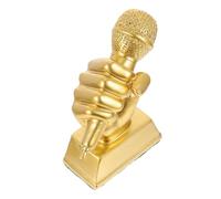 GALPADA Trofeo Musical Infantil de Micrófono de Resina Dorada Decorativo, Trofeo para Niños, Premio para Concursos y Fiestas, Adorno para Dormitorio, Obsequio Creativo