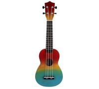 GALPADA Ukelele para Principiantes de 21 Pulgadas Mini Guitarra Acústica de Madera Diseño Arcoíris Instrumento Musical para Fácil de Transportar y Aprender