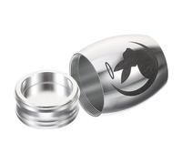 GALPADA Urna Conmemorativa para Cenizas de Mascota Acero Inoxidable Urna Pequeña para Huesos de Conejo Diseño Compacto y Sellado Seguro Soporte Decorativo para Cremación de Mascotas