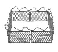 GALPADA Valla De Prisión Simulada para Micropaisaje Decoración De Cerca Miniatura para Escenario Militar Modelo De Malla De Alambre para Jardín