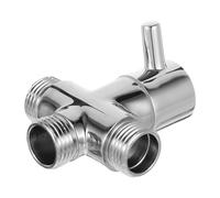 GALPADA Válvula Desviadora de Ducha G1/2 de Triple Vía, Metal Plateado | Salida Doble, Rosca Macho de 1/2 Pulgada, Cambio Rápido, para Baño y Uso con Cabezal o Rociador