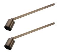 GALPADA Vintage Candle Extinguisher 2pcs Stainless Steel Long Handle Tool for Candles, Prevents Wax Mess and Black Smoke, for Weddings and Bedroom