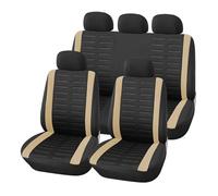 GALSOR Bufanda Funda para Asiento De Coche Premium para La Mayoría Los Asientos Gris/roja/Azul/Beige Adecuada Fundas Asientos Coche(Beige Seat Cover)