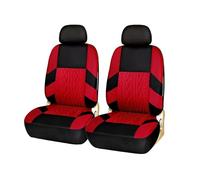 GALSOR Fundas Asiento Coche Poliéster Ajuste Universal para La Mayoría De Los Coches Camiones SUV Furgonetas Protector Par Delantero Fundas Asientos Coche(Red 2 Pieces)