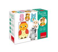 Goula Puzle magnético Animales Granja, de madera, a partir de 1 año, surtido