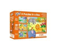 Galt Toys, 4 Puzzles in a Box - Jungle, Animal Jigsaw Puzzle for Kids, Ages 3 Years Plus