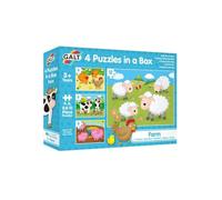 Galt Toys, 4 Puzzles in a Box - Farm, Ages 3 Plus Years