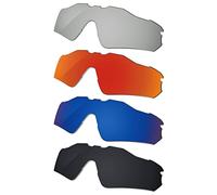 Galvanic Lentes de repuesto compatibles con gafas de sol Oakley Radar EV Path OO9208, color negro + zafiro + rubí + cromo