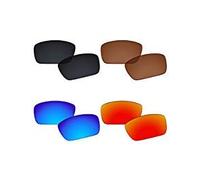 Galvanic Lentes de repuesto para gafas de sol Oakley Fuel Cell OO9096, color negro, ámbar, rubí y hielo