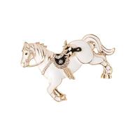 Galvanizado Horse Lapel Pin Ergonómico Diseño Versatile para Office Wear and Daily Fashion Accessories Horse Lapel Pin, talla única, como se describe