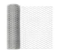 Galvanized Metal Floral Chicken Wire Fence - Heavy Duty Garden Netting | Durable Iron Wire Roll for Pets Animal Enclosures, Planta Trellis, Flower Bed Protection, Backyard Farm DIY Projects