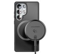 Galvanox Cargador inalámbrico magnético de 25 W para Samsung, certificado Qi2.2 [compatible con MagSafe] de carga rápida 2.0 para Galaxy S26 Ultra, Fold, Plus S25/S24/S23, trenzado USB-C de 1,8 m