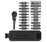 Galvanox Juego de accesorios de 22 piezas, compatible con multiherramientas Leatherman [59HRC] Kit de brocas endurecidas de doble cara de 21 piezas con destornillador de trinquete de extremo plano y