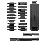 Galvanox Juego de accesorios de 23 piezas, compatible con multiherramientas Leatherman [59HRC] Kit de brocas endurecidas de doble cara de 21 piezas con extensor de controlador, adaptador hexagonal y