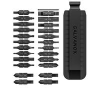 Galvanox Juego de brocas de doble cara diseñado para multiherramientas Leatherman, juego de destornilladores de punta plana con soporte (21 piezas + 4 brocas adicionales)