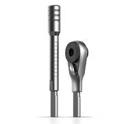 GALVANOX Juego de trinquete y extensor de brocas de extremo plano para múltiples herramientas, diseñado para su uso con modelos Leatherman, destornillador de broca de trinquete (plateado)