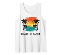 Galveston Island Travel, Texas USA Vacaciones turísticas de verano Camiseta sin Mangas